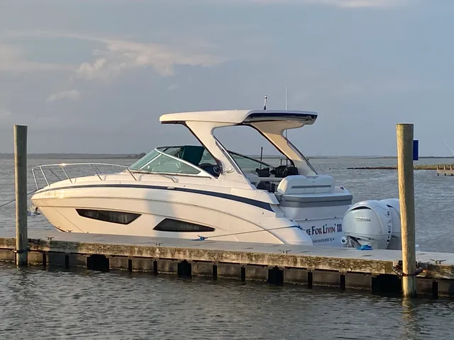 Modern white express cruiser speedboat
